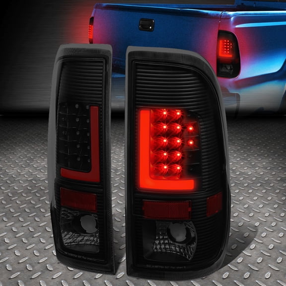 Nuvision LED Red L-Shape Tail Light Brake Lamp for 90-97 Ford F150 / Super Duty, Tinted