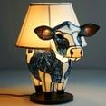 thumbnail image 4 of Matsuzay Lámpara de escritorio con cabeza de vaca de resina creativa, muebles para el hogar elegantes, decoración moderna, lámpara de mesita Iluminación y accesorios, 4 of 6