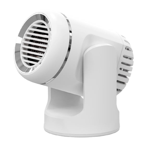 Calentador portátil para automóvil para desempañador de ventanas, 12 V 2 y 1 ventilador de enfriamiento térmico y caliente Encendedor de cigarrillos enchufable de cerámica para automóvil-Blanco