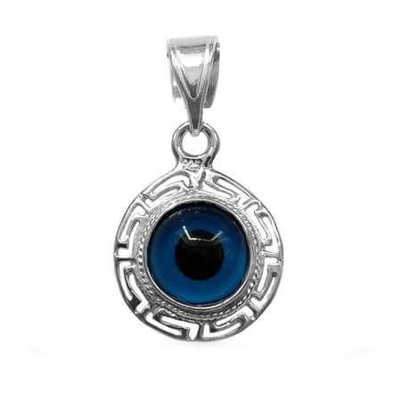 Blue Eyeball Pendant – Sterling Silver Gothic Eye Necklace