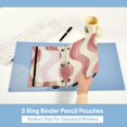 thumbnail image 3 of FORMRS 2 Pack Pencil Pouch for 3 Ring Binder with Clear Window Zipper Case, Soft Pink Pattern, 3 of 6