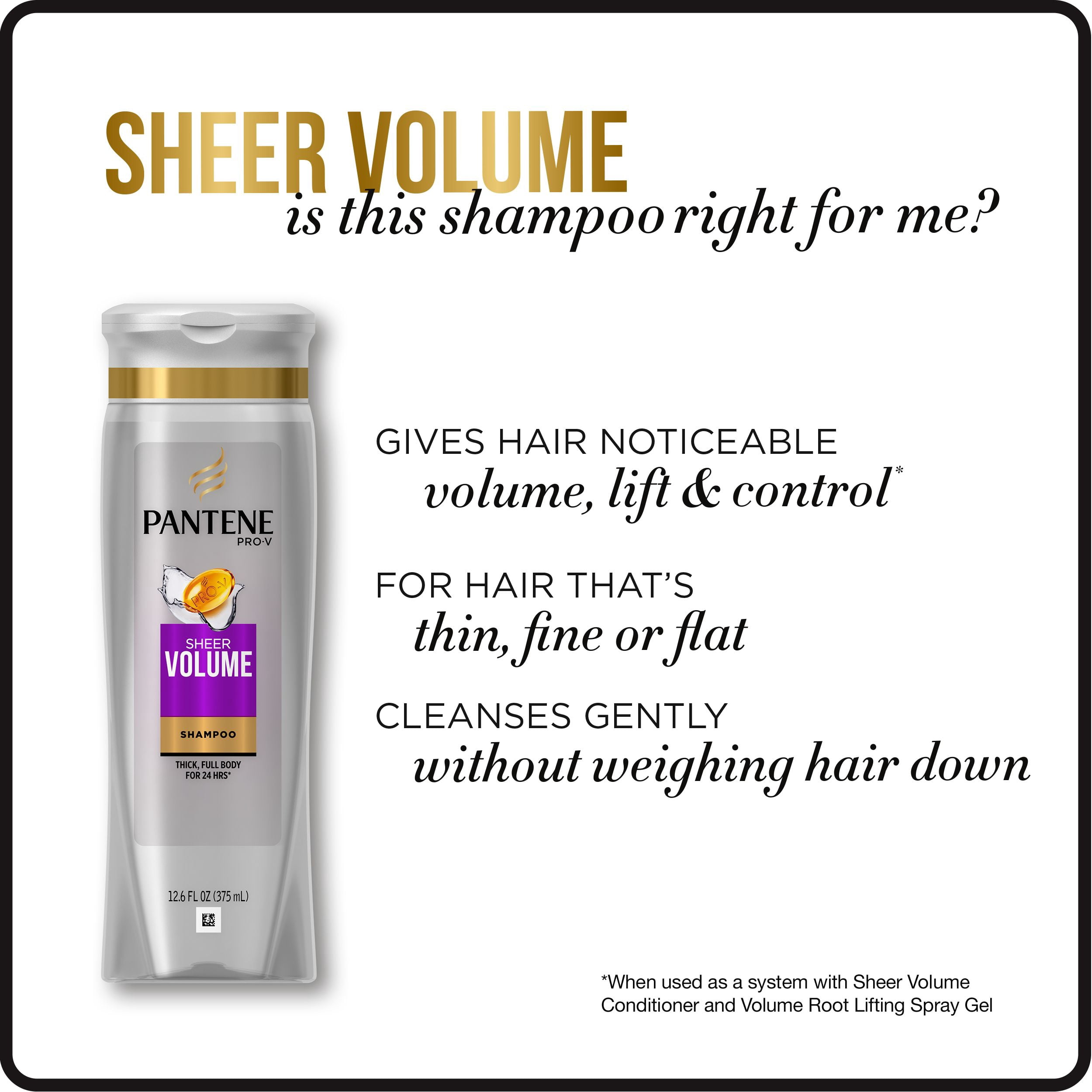Pantene Pro-V Sheer Volume Shampoo, 11 fl oz
