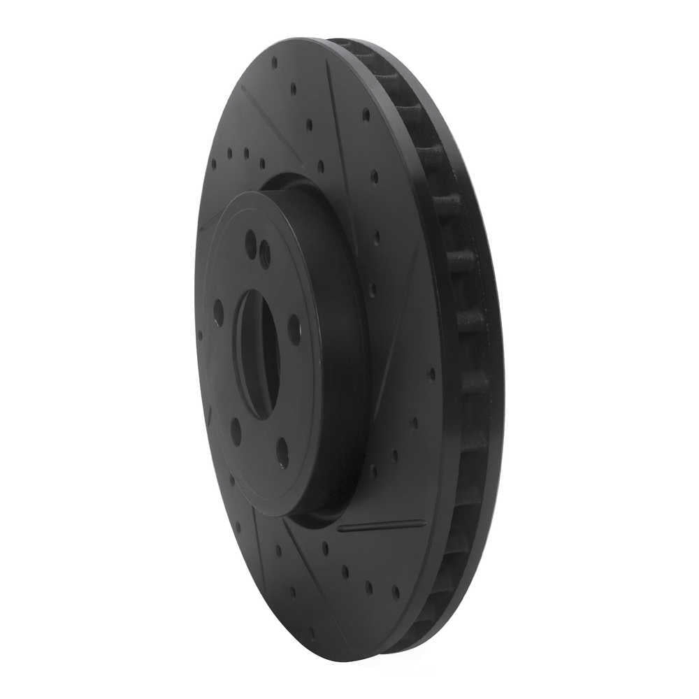 Dynamic Friction Company 633-63186R DFC Brake Rotor - Drilled And Slotted - Black