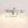 thumbnail image 3 of WAC Lighting Rondelle 2-Light LED 3000K Aluminum Bathroom Vanity Light in Nickel, 3 of 3