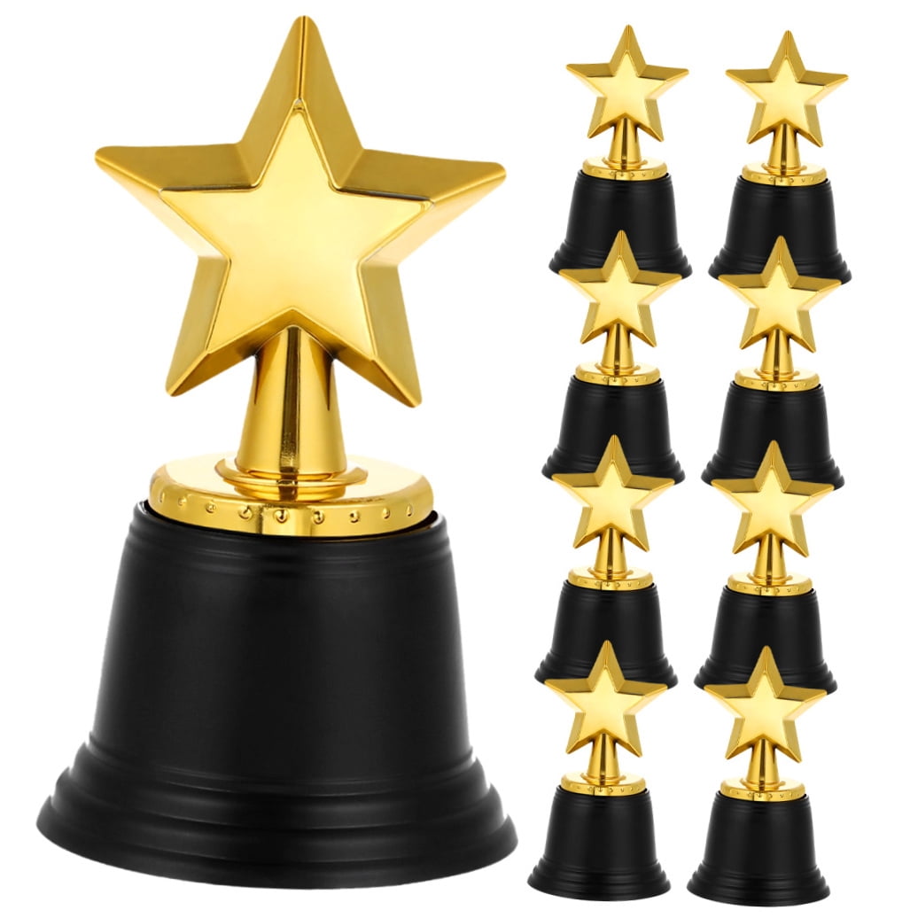 Raindrops 9-Piece Star Shaped Plastic Trophies for Kids, Fun and Photography Props Set