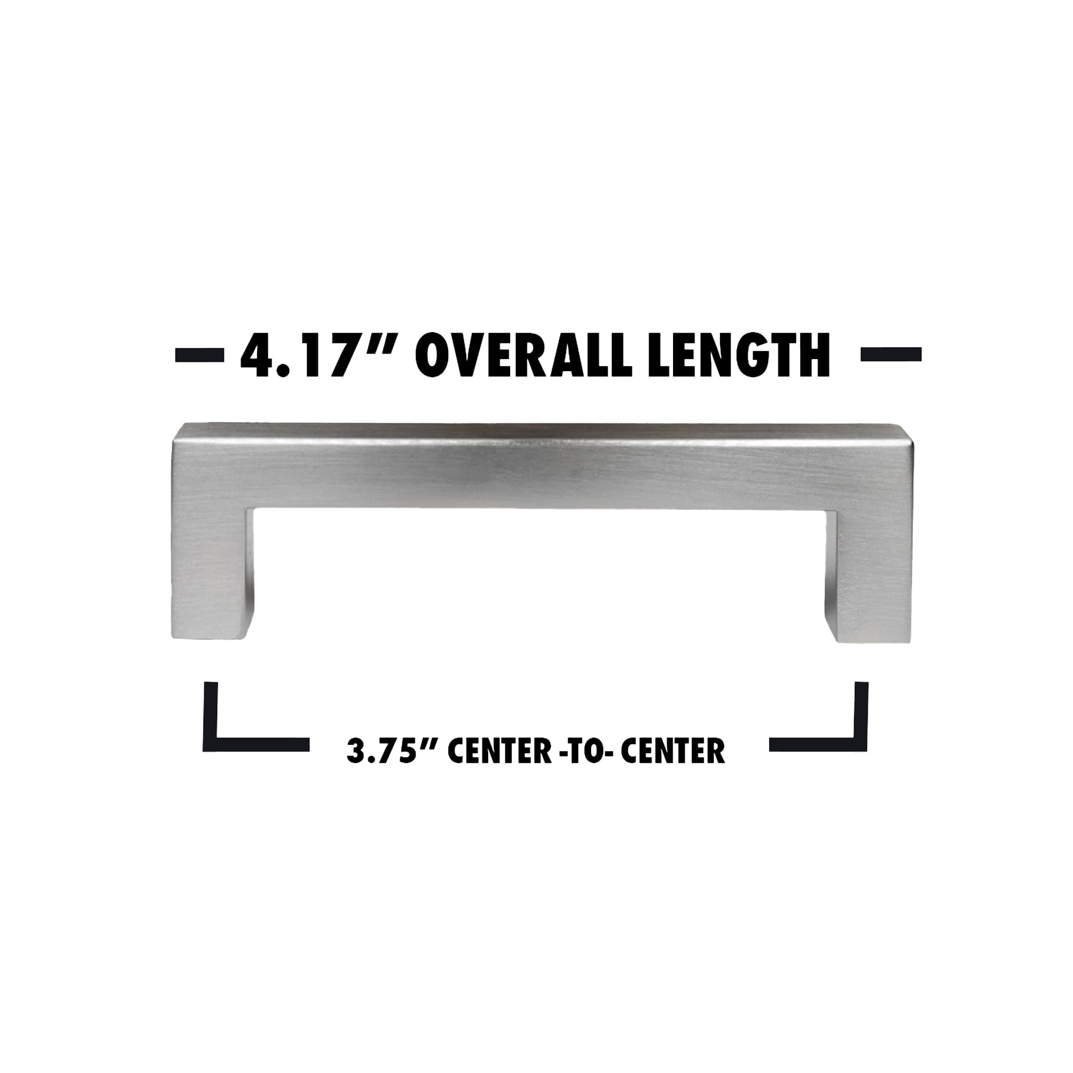 Würth Satin Nickel Square Pull 3.75", 10 pack
