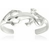 Women's Sterling Silver Adjustable Lizard Fashion Toe Ring