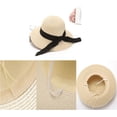 thumbnail image 4 of Sombrero de paja para mujer, ideal para la playa, con protección UV UPF50, plegable y de verano., 4 of 6