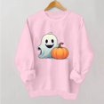 thumbnail image 4 of Hurxie Women's Retro Halloween Crewneck Sweatshirt Graphic Casual Fall Top, 4 of 5