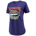 thumbnail image 2 of Women's Pressbox Purple Clemson Tigers Wild Lips Core T-Shirt, 2 of 3