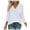 White, variant on Diufon Women's Summer Tops Casual Plus Size 3/4 Sleeve V Neck Tunic Shirts Spring Trendy Loose Basic Crop Top