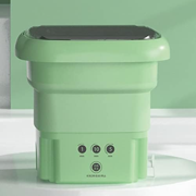 XTMPMY Blue Ray Portable Compact and Convenient Washing Machine Dryer Combo with Drain Basket & Folding Pipe Mini Integrated Underwear Washer for Camping RV Travel - Efficient Laundry So