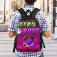 thumbnail image 5 of Lsque Geometry Dash Travel Laptop Backpack, Business Slim Sturdy Laptops Backpack, Water Resistant College School Computer Bag Gift for Men & Women Fits 15.6 Inch Notebook, 5 of 6