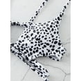 thumbnail image 5 of ZAFUL Dalmatian Snake Print Tie Side Cutout Bikini Swimsuit White L, 5 of 6