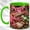 Green, variant on Pink Frog Coffee Mug, Mushroom Frog Mug, Ceramic 11 oz
