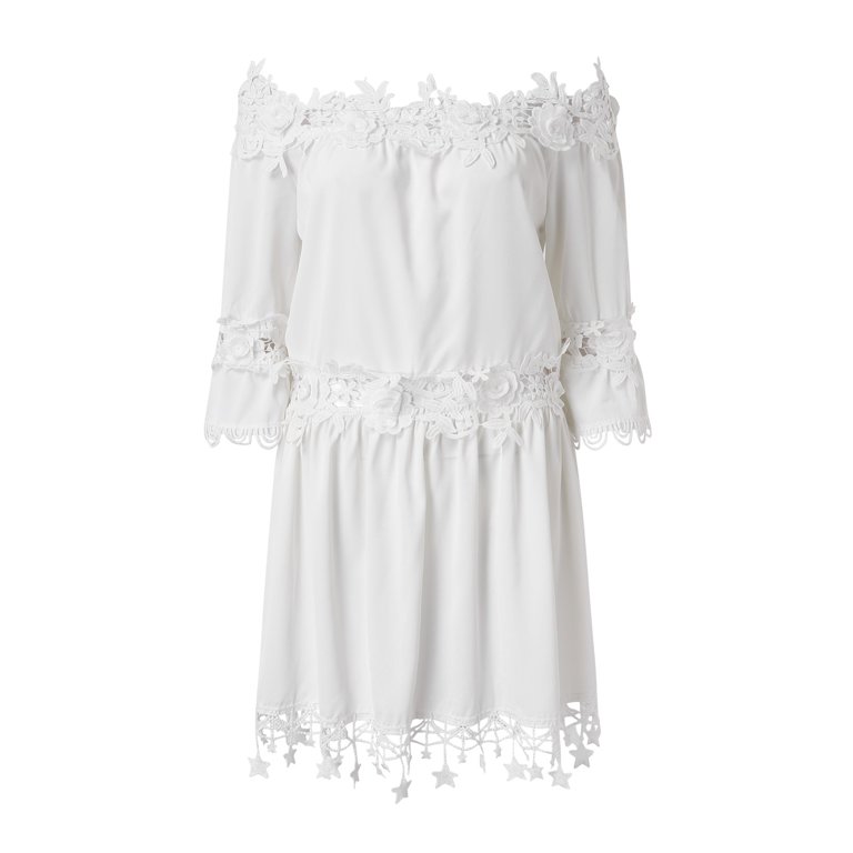 Boho For Women Casual Summer Lace Off Shoulder Dress V Neck Short Sleeve  Dress Beach Dress Swing Dress Fashion Slim Lace Up Midi Dress Wrap Dresses  Summer Mature Womens Dresses Summer Dresses