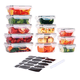 thumbnail image 1 of Contenedor Hermetico Comida,recipientes Almacenamiento 12pz Xtellar transparente, 1 of 3