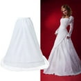 thumbnail image 2 of Riforla Womens 1 Hoop A Line Floor Length Wedding Ball Gown Petticoat Underskirt Too Too Skirt for Girls White_004 One Size, 2 of 5