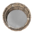 thumbnail image 6 of JONATHAN Y Malaya 16" Bohemian Coastal Handwoven Water Hyacinth Open Weave Round End Table with Glass Top, Brown, TBL2508B, 6 of 6