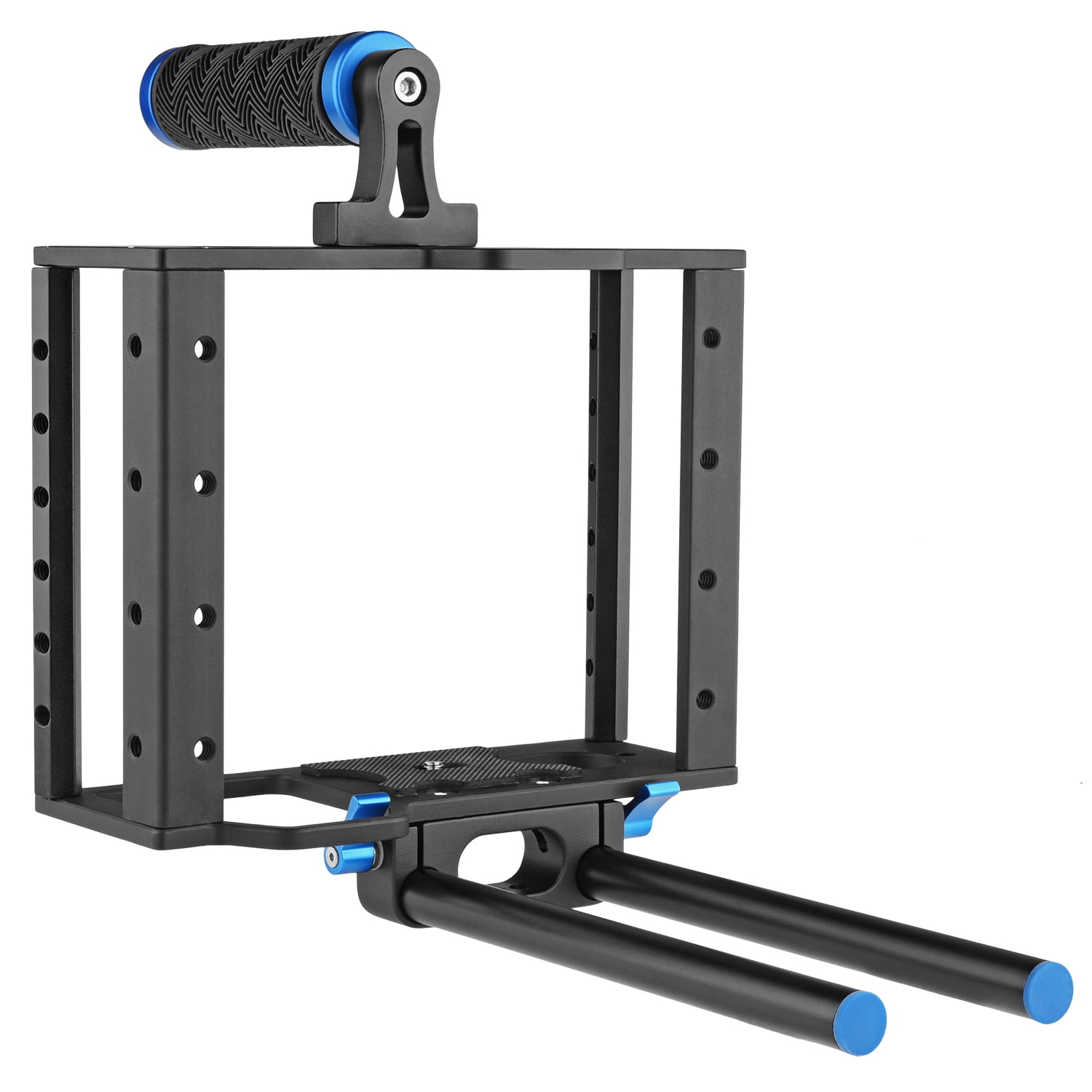 Opteka DSLR / Mirrorless Metal Camera Cage with Handgrip and 15mm Rail