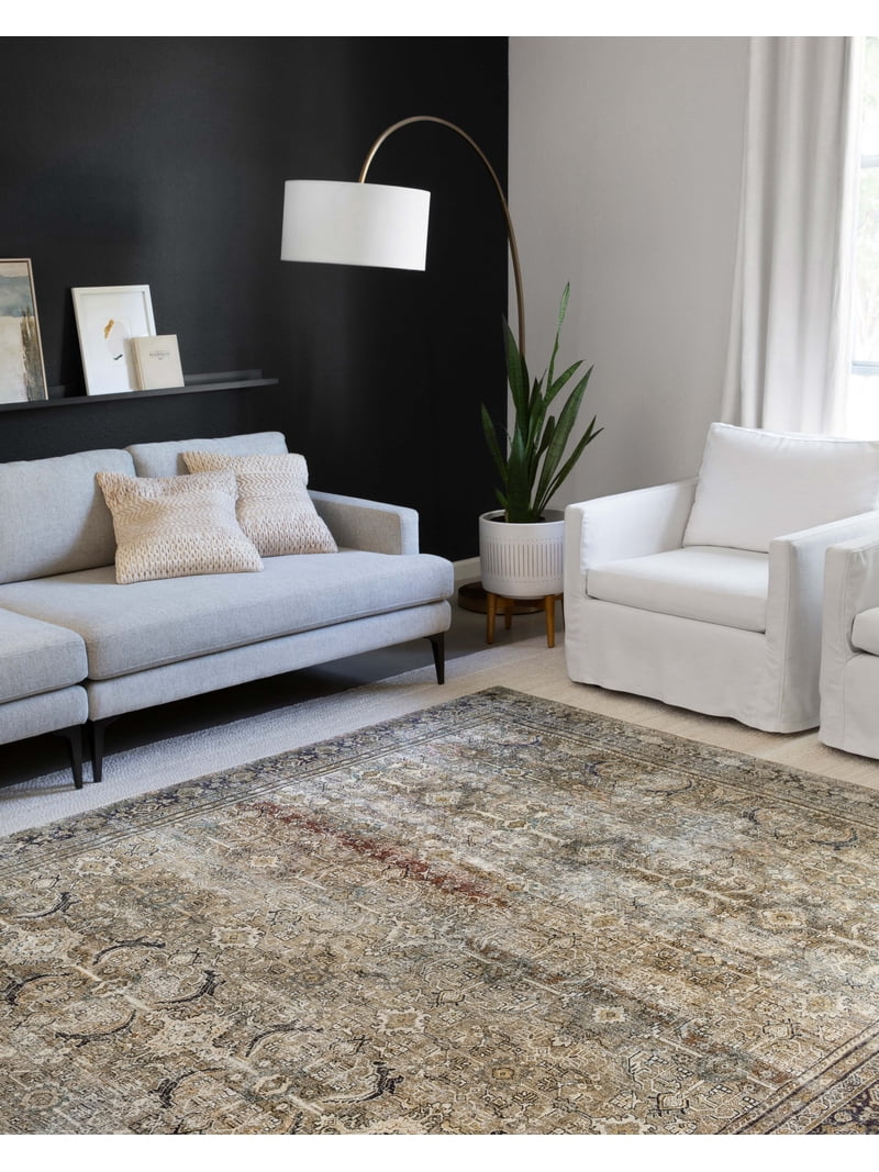 Loloi II Layla Traditional 9'x12' Area Rug, Distressed Olive