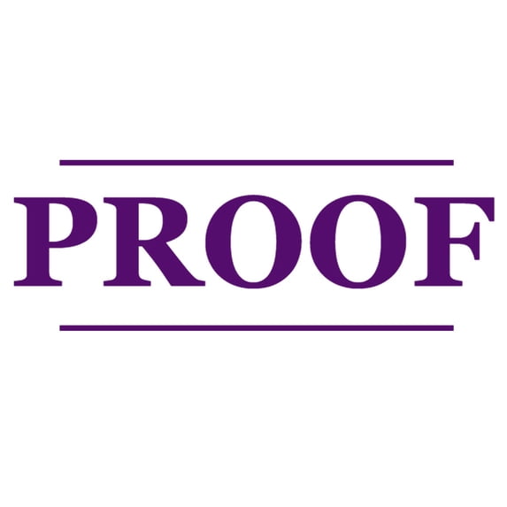 Printtoo Proof Self Inking Rubber Stamp Pre-Inked Office Stamp- Home Office Business Stationery, 47 x 20 mm Purple