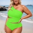 thumbnail image 2 of QHFBli Plus Size Swimsuit Women One Piece Swimsuit Tummy Control High Neck Bathing Suit Ruched Swimwear, 2 of 5