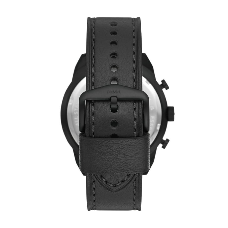 Super günstiger Verkauf Fossil Bronson Chronograph Dial Men\'s Black FS5874 Quartz Leather Watch