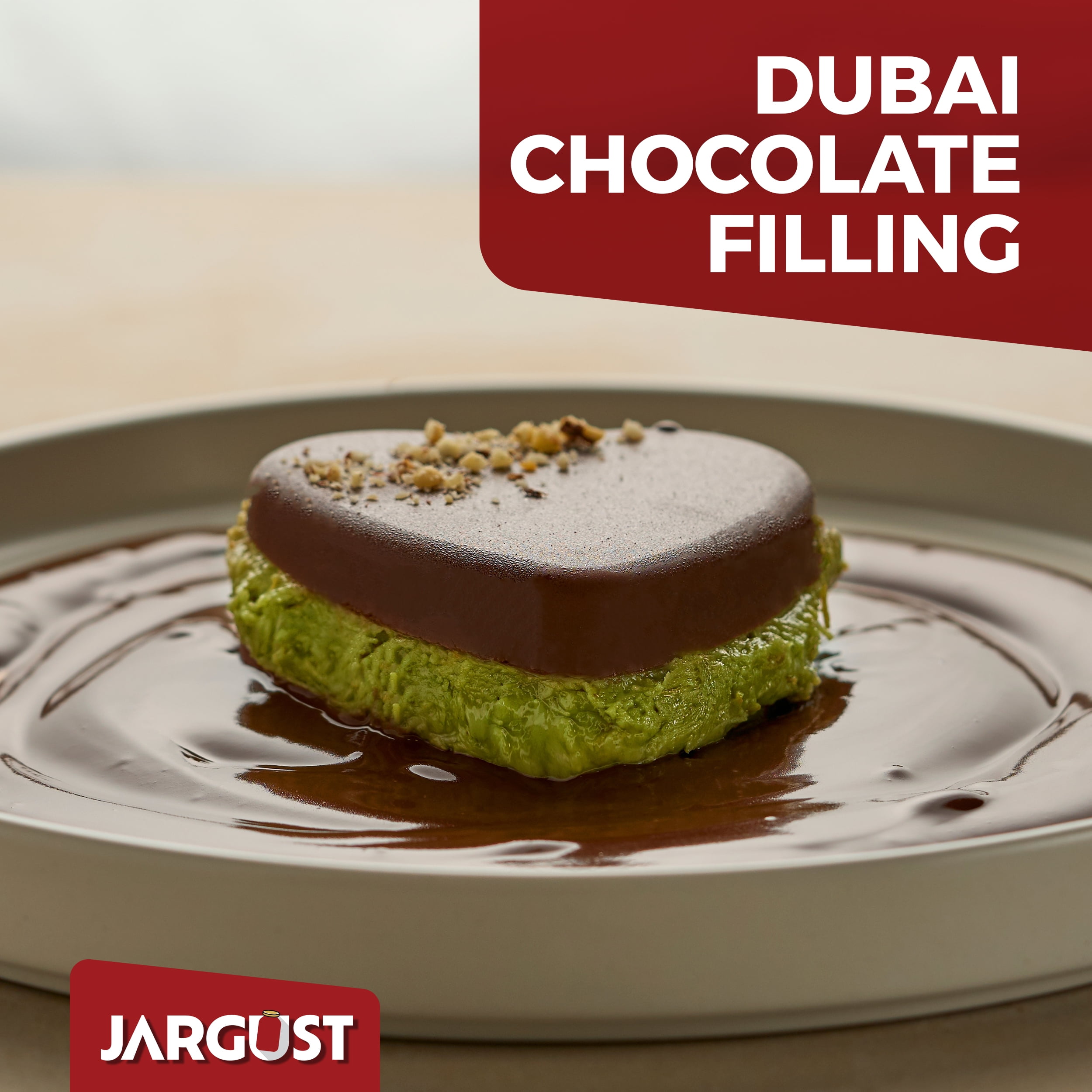 Jargust Bulk Dubai Chocolate Bar Filling, Dubai Chocolate Bar Kit Mixture, 5.5 lb (2.5 kg), 2 Packs