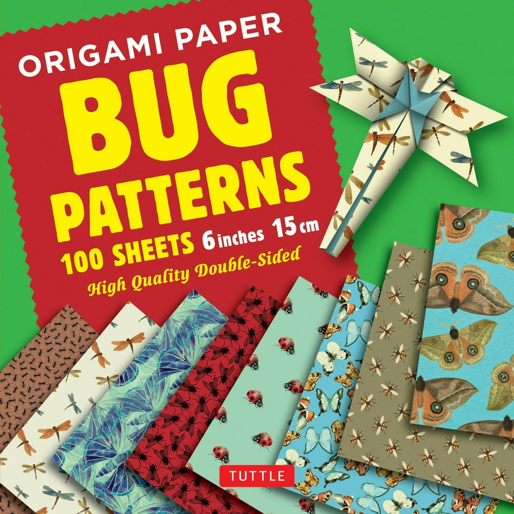 Origami Paper 100 Sheets Bug Patterns 6" (15 CM) Tuttle Origami Paper