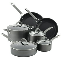 Circulon Elementum Hard-Anodized Nonstick Cookware Set, 10-Piece, Gray