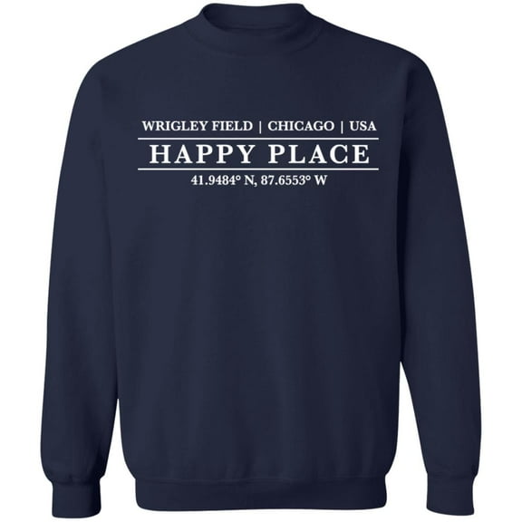 Wrigley Field Happy Place Crewneck Sweatshirt