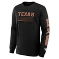 thumbnail image 4 of Men's Fanatics Black Texas Longhorns Quad Fuel The Fire Long Sleeve T-Shirt, 4 of 5