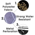 thumbnail image 7 of 4PCS Mr Mrs Shower Curtain Sets with Rugs, Waterproof Fabric Black Shower Curtain, Bridal Lover Couple Romantic Wedding Anniversary Engagement Love Heart Gold Glitter Words Mr and Mrs Bathroom Decor, 7 of 7