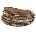 thumbnail image 2 of Xinyolin Bohemia Multi-layer Women Bracelet Faux Leather Ethnic Boho Style Handmade Girls Cuff Bracelet Fashion Jewelry, 2 of 8