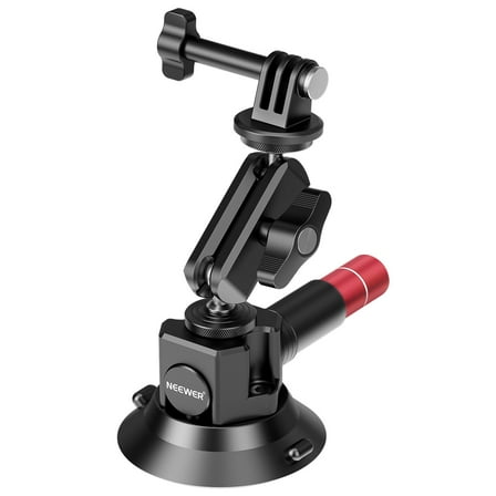 Neewer CA104 3" Suction Cup Camera Mount With Ball Head, Quick Release Car Mount For Phone & Action Camera, 1/4" Mounting Holes