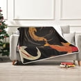 thumbnail image 7 of Yayeee Throw Blanket for Couch Soft Warm 60" x 80" Sofa Chair Bed Decoration, Black Fish Pattern, 7 of 7