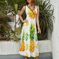 thumbnail image 4 of Lunarable Pineapple Sleeveless Dress Female Clothing Dress Women Summer 2025 Dress, 4 of 7