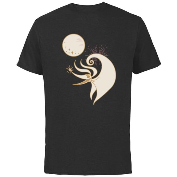 Disney The Nightmare Before Christmas Zero and the Full Moon - Short Sleeve Cotton T-Shirt for Adults - Customized-Black
