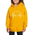 thumbnail image 2 of BaoFuBaoMei Lightweight Hoodie Boys Girls Valentines Heart Long Cuffed Sleeve Sweatshirt Tops Fleece Lined Loose Hooded Fall Clothes for School Party Classroom Celebration, 2 of 5