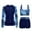 Blue, variant on FAOWME Girls 3PCS Rash Guard Swimsuit Set Long Sleeve Bathing Suits With Boy Shorts Push Up Bikini Sets Pink 14-15 years
