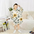 thumbnail image 6 of FORMRS Wearable Blanket Hoodie with Sleeves for Kids Cozy Flannel Sweatshirt, Sunflower Pattern, 6 of 7