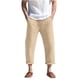 thumbnail image 2 of Pantalones largos para hombre, casuales, de moda, para vacaciones, con bolsillo, cintura elástica lisa, pantalones cortos para hombre., 2 of 6
