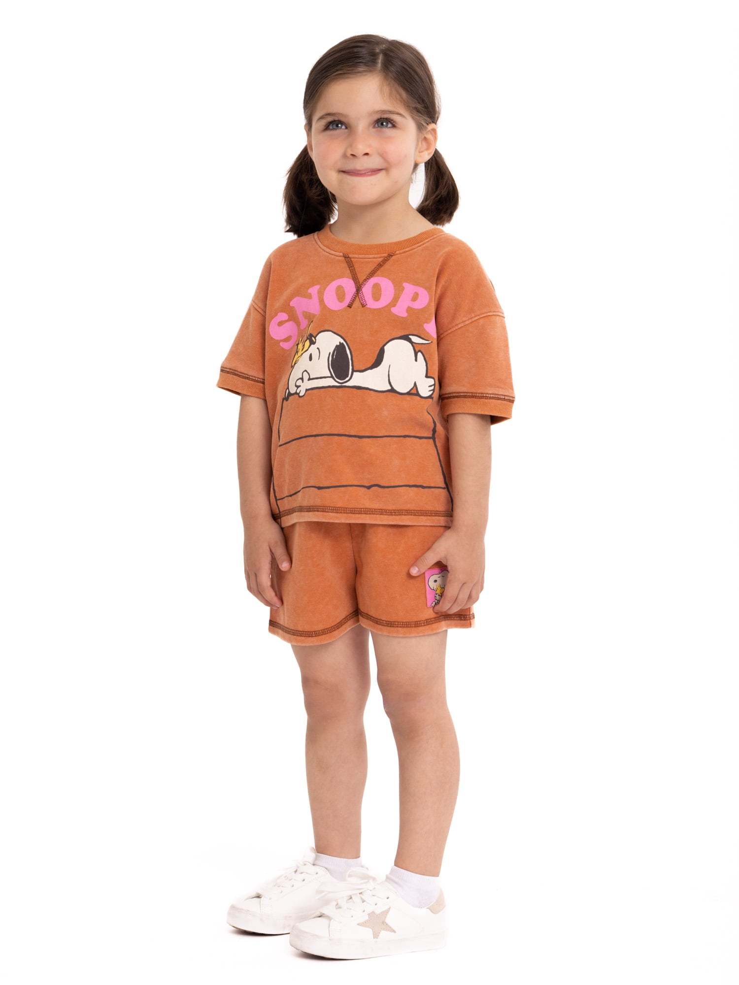 Snoopy Toddler Girls Tee and Shorts Set, 2-Piece, Sizes 12M-5T