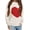 White, variant on Heart Print Girls Long Sleeve Autumn Winter Knit Sweater Pullover