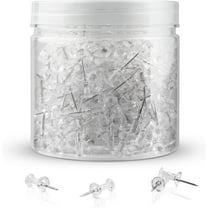500Pcs Clear Push Pins, Thumb Tack for Wall, Clear Poster Pins for Wall Hangings, Cork Board