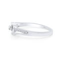 thumbnail image 4 of AFFY White Cubic Zirconia Split Shank Heart Promise Ring for Women 14K White Gold over Silver-4.5, 4 of 7