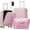 Pink, variant on Pink ABS Front Opening Luggage Set 3 Piece - 25.39 in Height Carry On with USB Port, Expandable Suitcases & Duffel Bag for Tr