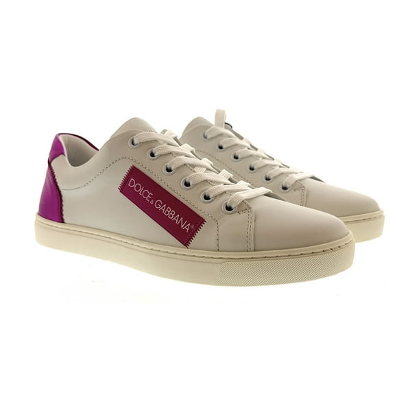 Dolce & Gabbana White/Fuchsia Classic Colorblock Sneakers-EU35 for womens