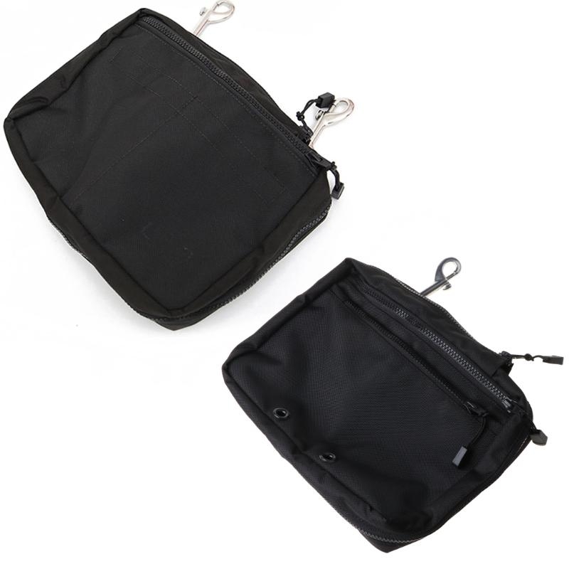 Drifting Diving Gear Storage Bag Purse Side Mount Pocket Zipper Pouch with Hooks